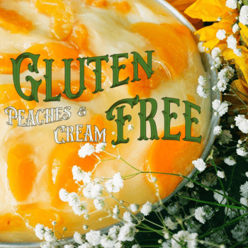 GLUTEN FREE Vegan Peaches and Cream Cake - 12"